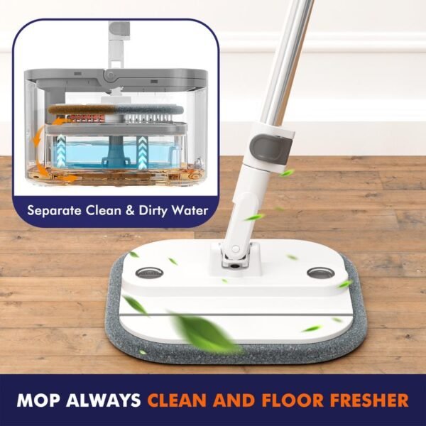 Upgrade Spin Mop and Bucket with Detachable inner bucket for Home - Image 4